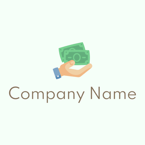 Cash logo on a Mint Cream background - Negócios & Consultoria