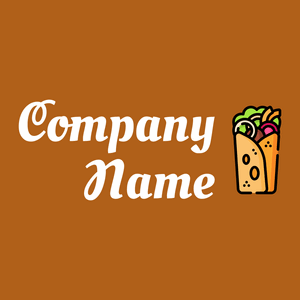 Burrito logo on a Brown background - Essen & Trinken