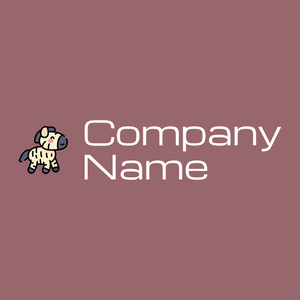 Baby Zebra logo on a Copper Rose background - Animales & Animales de compañía