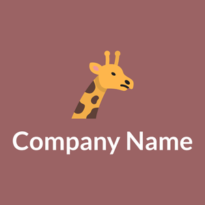 Giraffe on a Copper Rose background - Dieren/huisdieren