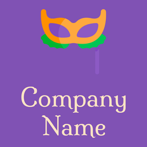 Yellow Orange Eye mask on a Deep Lilac background - Arte & Intrattenimento