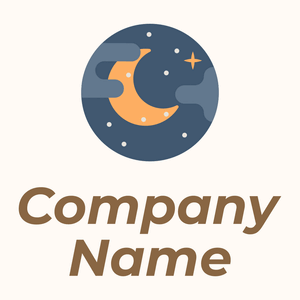 Night logo on a Seashell background - Abstrait