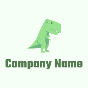 Tyrannosaurus rex logo on a Honeydew background - Abstrato