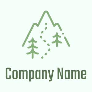 Skiing logo on a Mint Cream background - Kleinhandel