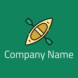 Kayak logo on a green background - Sport