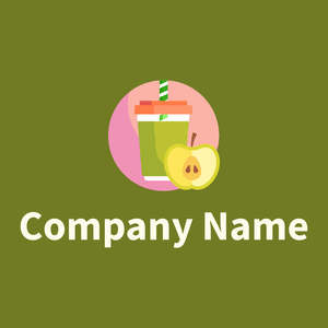Apple juice on a Trendy Green background - Food & Drink