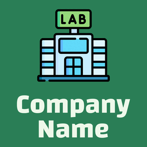 Laboratory logo on a Sea Green background - Indústrias