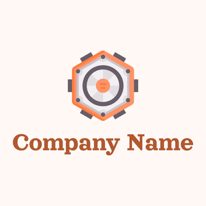 Hexagon logo on a Seashell background - Esportes