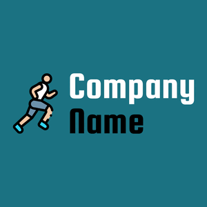 Running logo on a Allports background - Sports