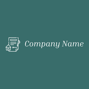 Mortgage loan logo on a Ming background - Bienes raices & Hipoteca
