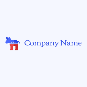 Neon Blue Democrat on a Ghost White background - Política
