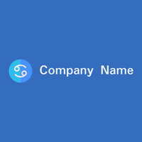 Cancer logo on a Curious Blue background - Abstracto