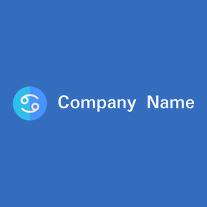 Cancer logo on a Curious Blue background - Abstracto