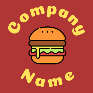 Hamburger on a Medium Carmine background - Food & Drink