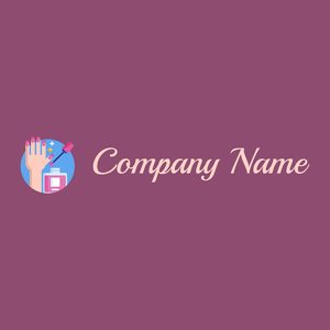Nail polish logo on a Cannon Pink background - Mode & Schoonheid