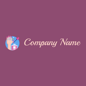 Nail polish logo on a Cannon Pink background - Moda & Belleza