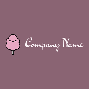 Cotton candy logo on a Mauve Taupe background - Abstrakt