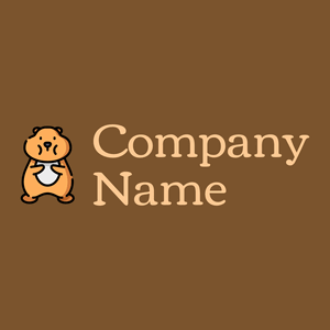 Hamster logo on a Korma background - Animais e Pets