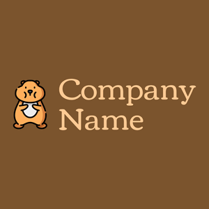 Hamster logo on a Korma background - Tiere & Haustiere