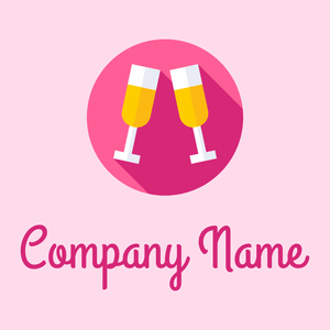Champagne glass on a Lavender Blush background - Cibo & Bevande