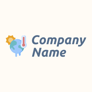 Global warming logo on a Floral White background - Medio ambiente & Ecología