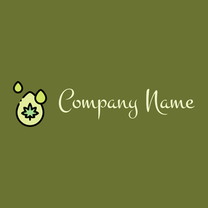 Drop logo on a Dark Olive Green background - Medical & Farmacia