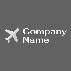 Plane logo on a Dim Gray background - Reizen & Hotel