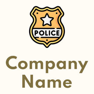 Police badge on a Floral White background - Seguridad