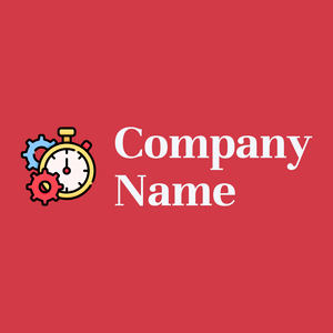 Stopwatch logo on a Persian Red background - Abstrato