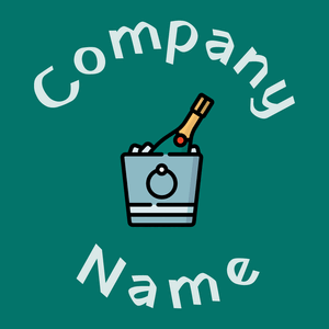 Champagne on a Pine Green background - Comida & Bebida