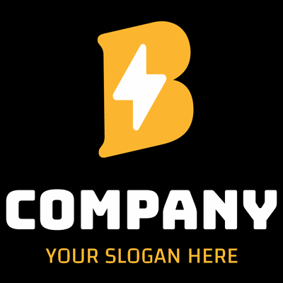Electrician logo black and yellow - Negócios & Consultoria