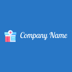 Clinic logo on a Cerulean Blue background - Medical & Farmacia