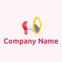 Advertising logo on a pink background - Domaine des communications