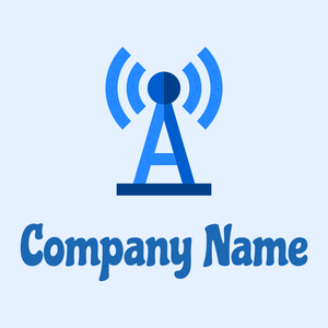 Antenna logo on a Alice Blue background - Tecnologia