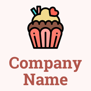 Cupcake heart on a Snow background - Alimentos & Bebidas