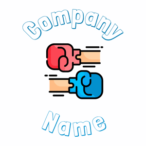 Boxing glove logo on a White background - Domaine sportif