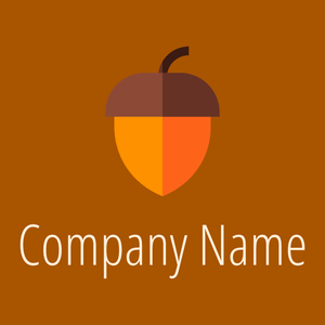 Hazelnut logo on a Tenne (Tawny) background - Comida & Bebida