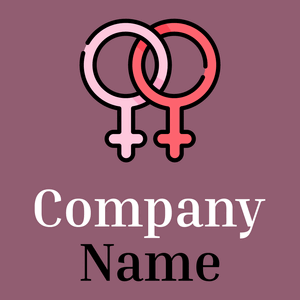 Lesbian logo on a Mauve Taupe background - Citas
