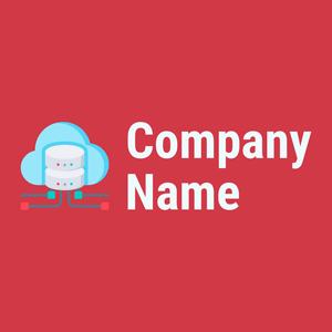 Cloud data on a Brick Red background - Technologie