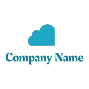 Light Sea Green Cloud computing on a White background - Abstrakt