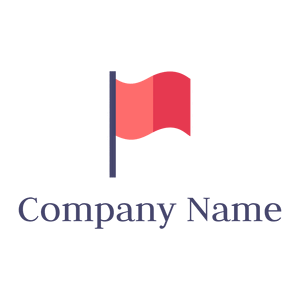 Red flag logo on a White background - Abstracto