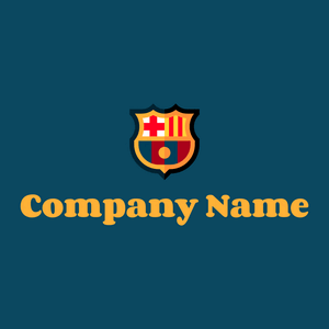 Barcelona on a Dark Cerulean background - Domaine sportif