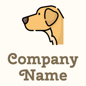 Golden retriever on a Floral White background - Abstracto