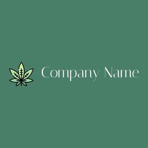 Marijuana logo on a Dark Green Copper background - Immobilien & Hypotheken
