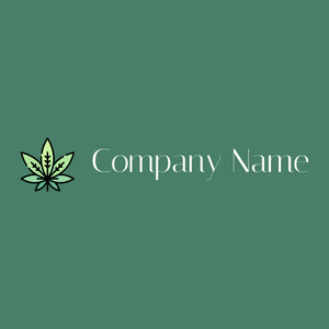 Marijuana logo on a Dark Green Copper background - Immobilier & Hypothèque