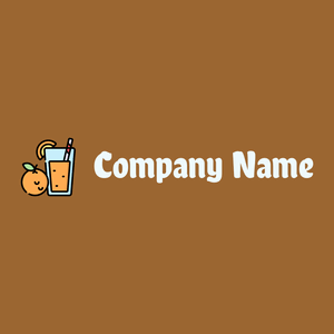 Orange juice logo on a Mai Tai background - Alimentos & Bebidas