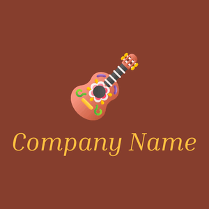 Guitar logo on a Crab Apple background - Arte & Entretenimiento