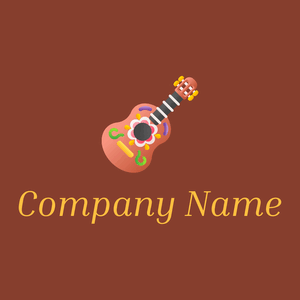 Guitar logo on a Crab Apple background - Entretenimento & Artes