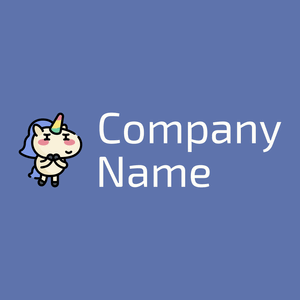 Unicorn logo on a Chetwode Blue background - Abstrakt