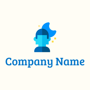 Night mode logo on a Floral White background - Abstrait